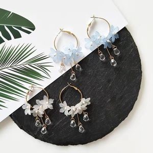 flower pattern drop diamond earrings fancydelicate